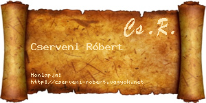 Cserveni Róbert névjegykártya