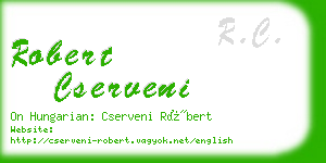 robert cserveni business card